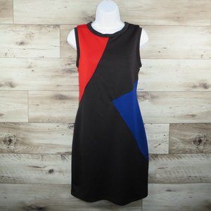 Valerie Bertinelli*‎ Women's Sleeveless Boat Neck 1/4 Backside Zip Midi Dress~ 8